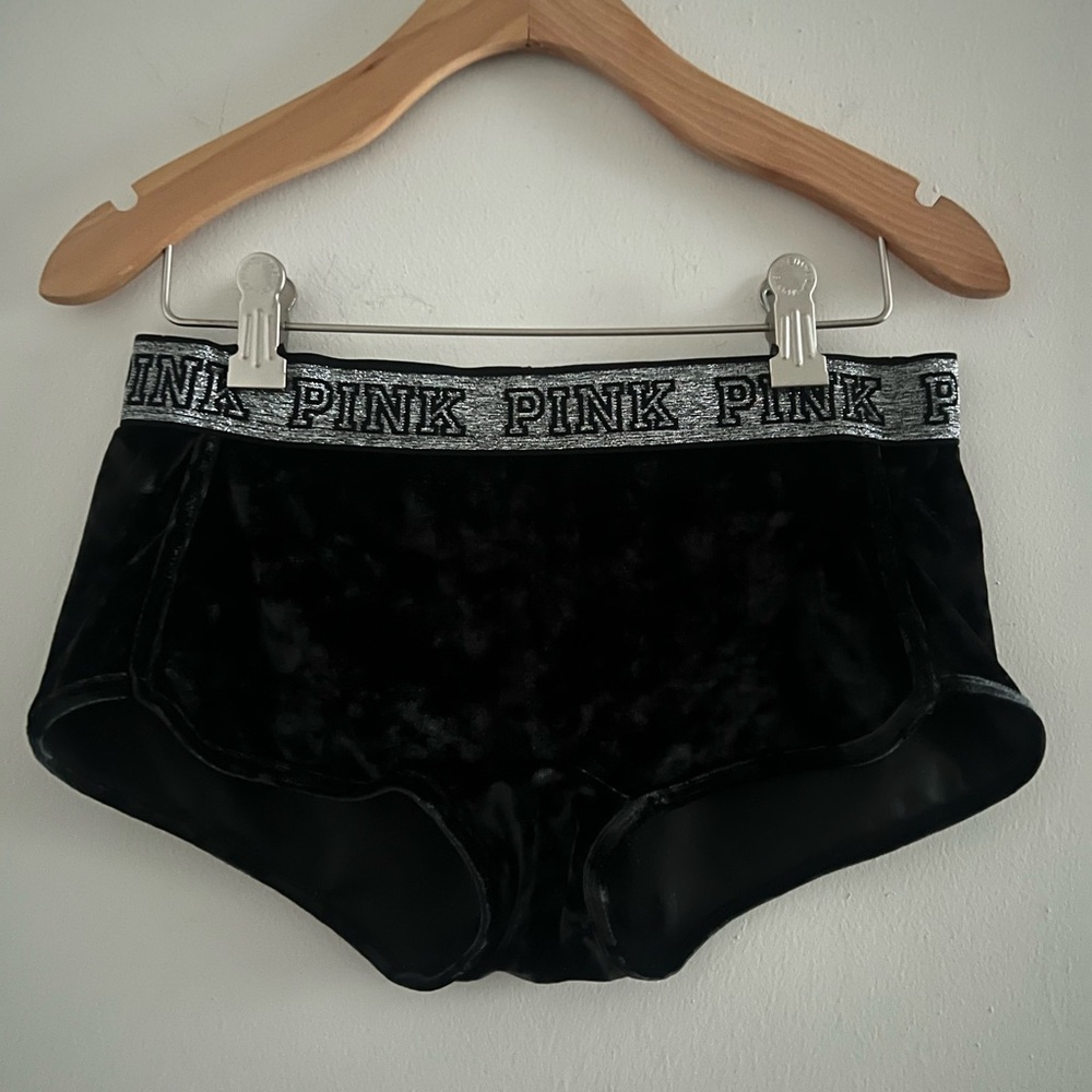 VS Sexy Velvet Boxer Cheeky Shorties Sz M fit S/M